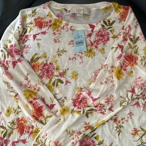 New women’s floral top Loft Petite Small
